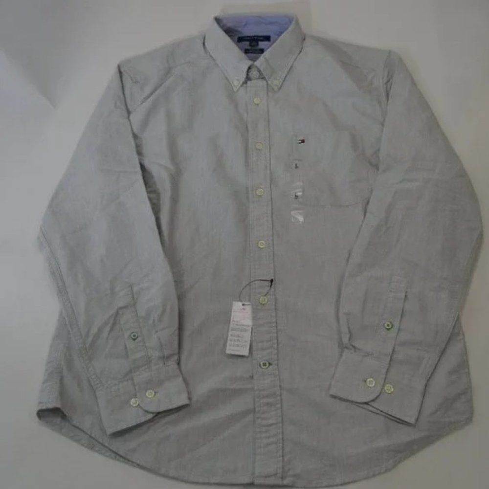 Tommy Hilfiger Mens Classic Fit Long  Sleeve Woven Shirt Size L (New)